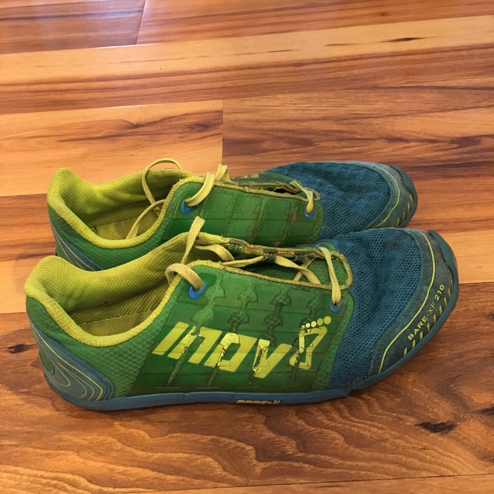 Inov-8 Bare XF 210 blue green barefoot shoes